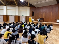 舘岩の体育館で